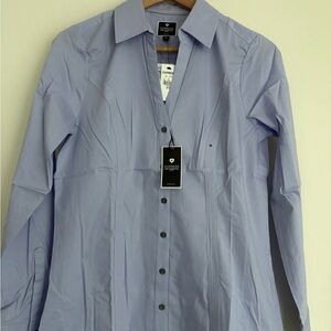 Express The Essential Shirt Periwinkle Button Down Shirt for Women